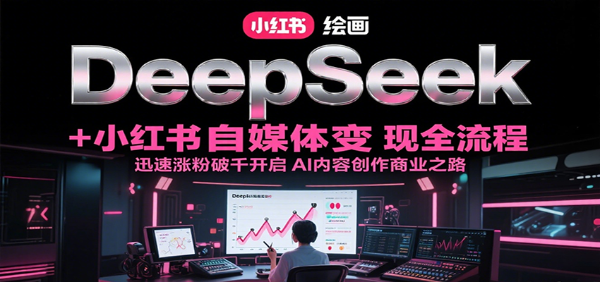 DeepSeek绘画+小红书自媒体变现全流程，迅速涨粉破千开启AI内容创作商业之路-大叔网创联盟