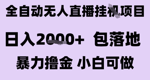 最新全自动抖音无人直播挂G项目，日入2k+ 包落地暴力撸金，小白可做【揭秘】-大叔网创联盟