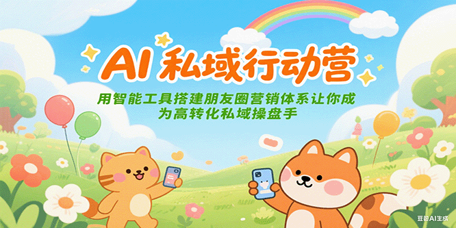 AI私域行动营：用智能工具搭建朋友圈营销体系让你成为高转化私域操盘手-大叔网创联盟