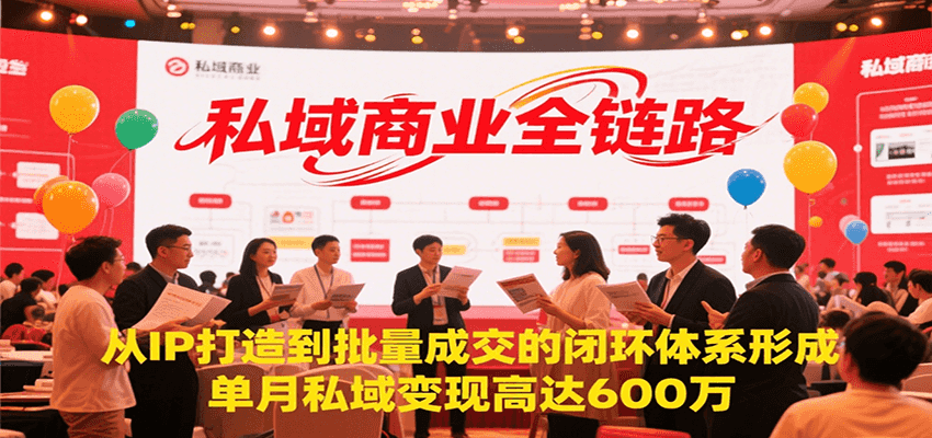 私域商业全链路，从IP打造到批量成交的闭环体系形成，单月私域变现600万-大叔网创联盟