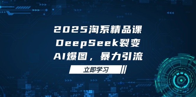 （14639期）2025 淘系精品课，DeepSeek 裂变，AI 爆图，暴力引流-大叔网创联盟